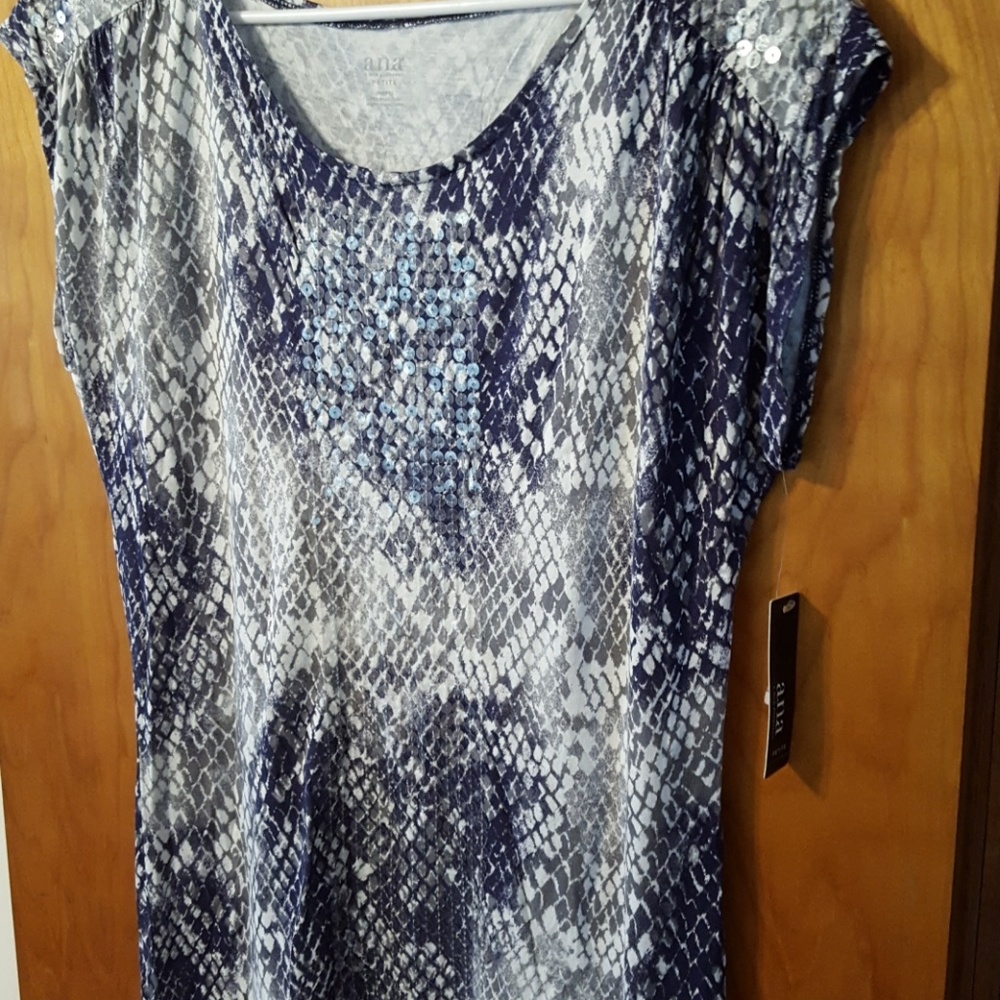 a.n.a a new approach distressed snakeskin shirt